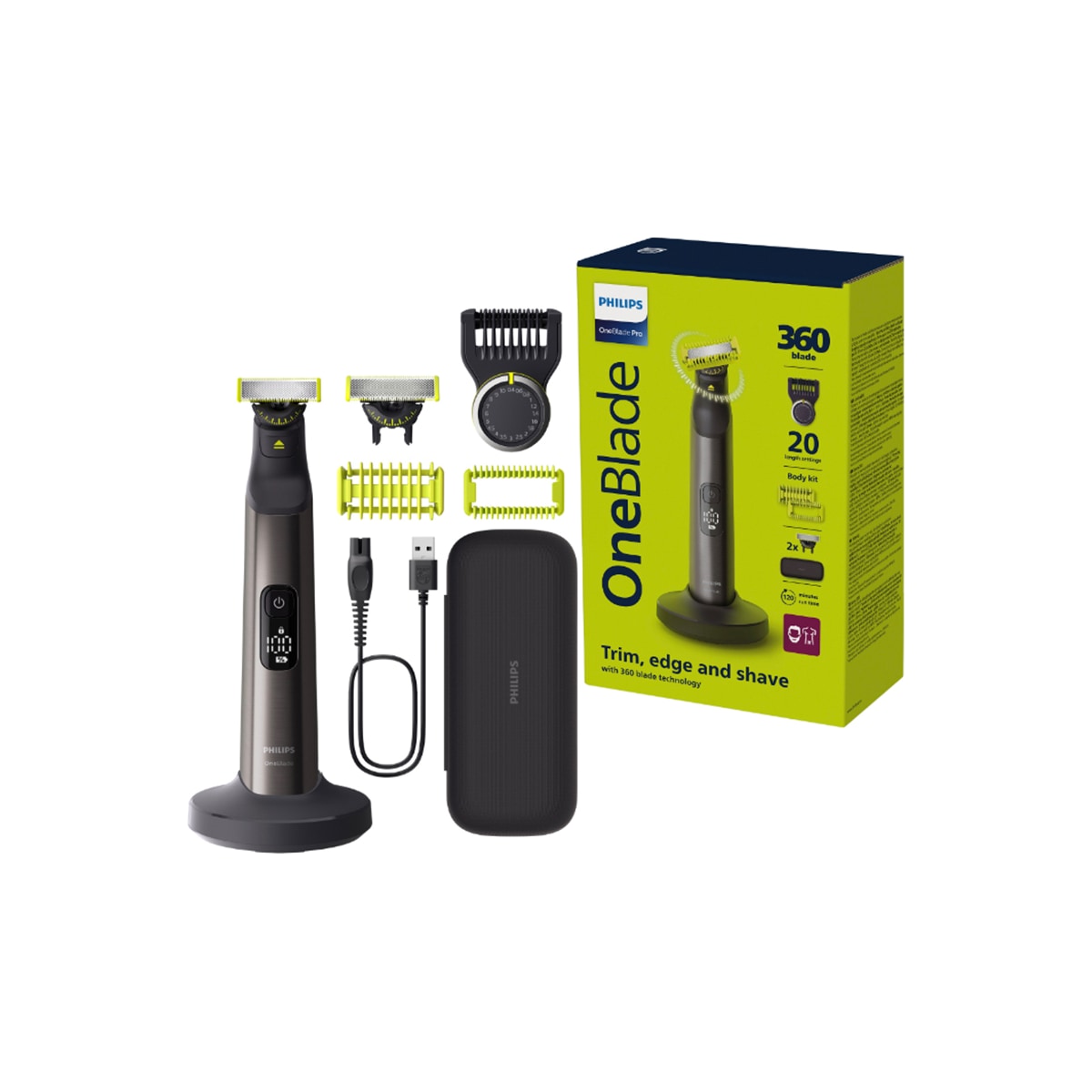 Philips OneBlade Pro 360 skjegg- og kroppstrimmer QP6652/61