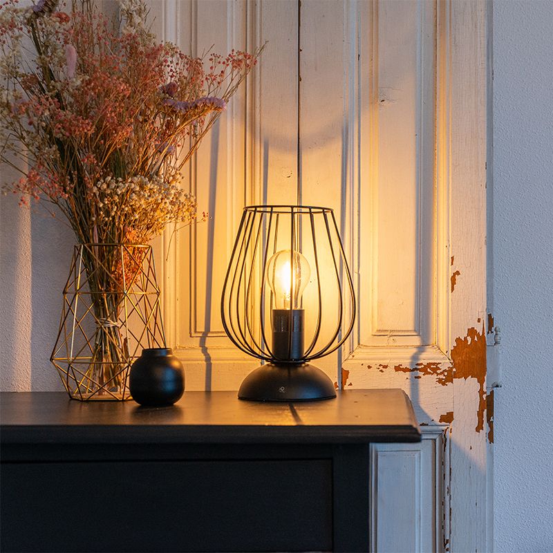 Moderne tafellamp zwart draad - Palica
