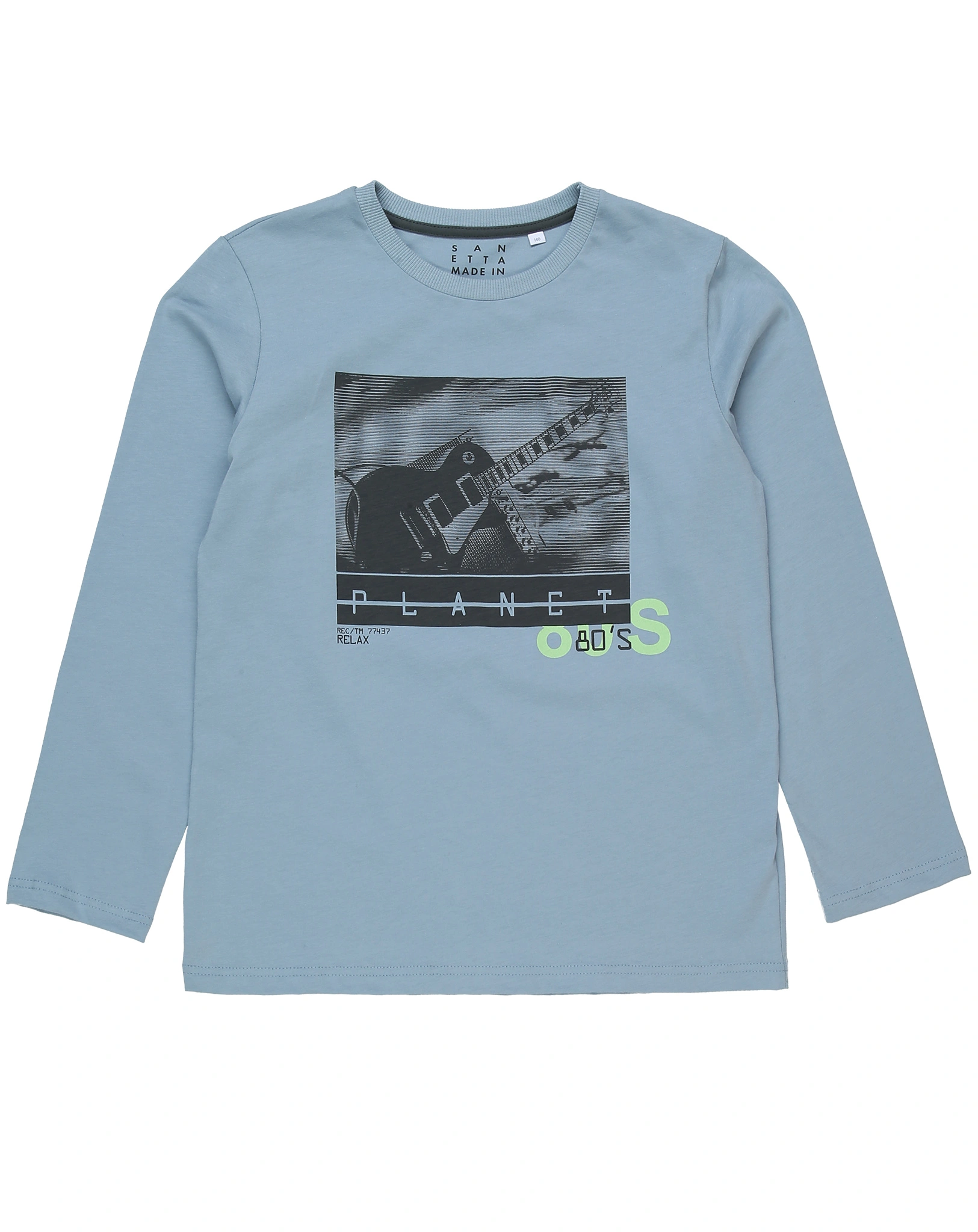 Schlafanzug CLASSIC PLANET 80s lang in blau