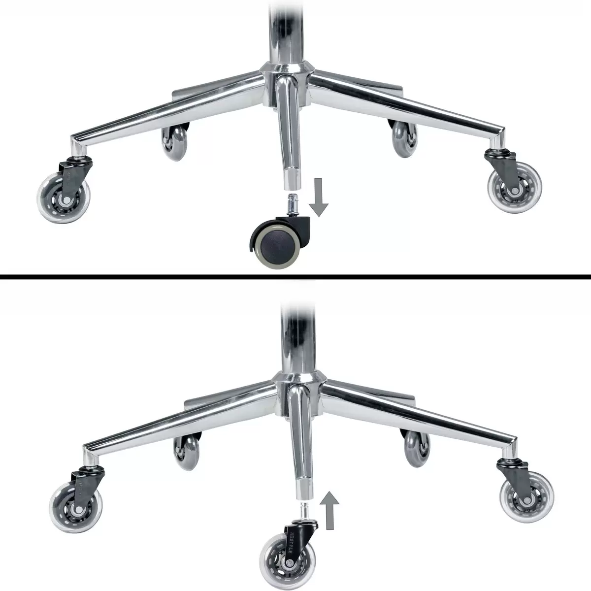 Rollen - 5er Set Rodas Schwarz