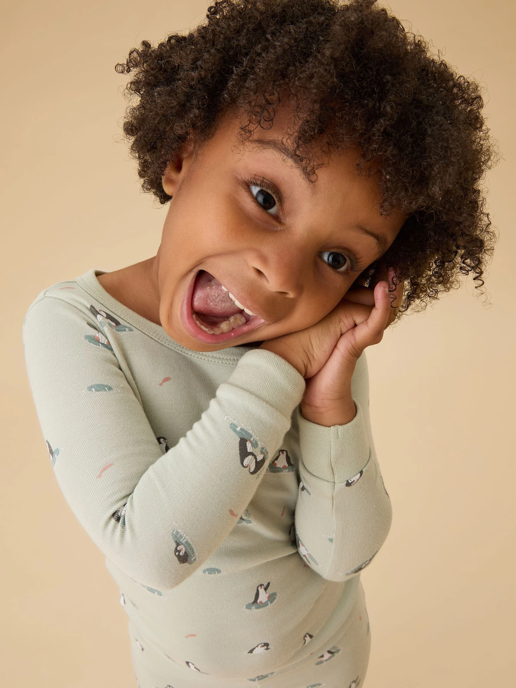 Green Penguin Print - MORI Supersoft 2 Piece Pyjama Set