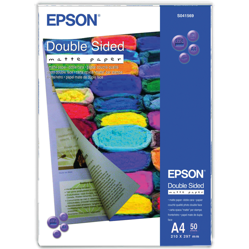 Epson Double Sided Matte Fotopapier, A4, 178 g/m², matt