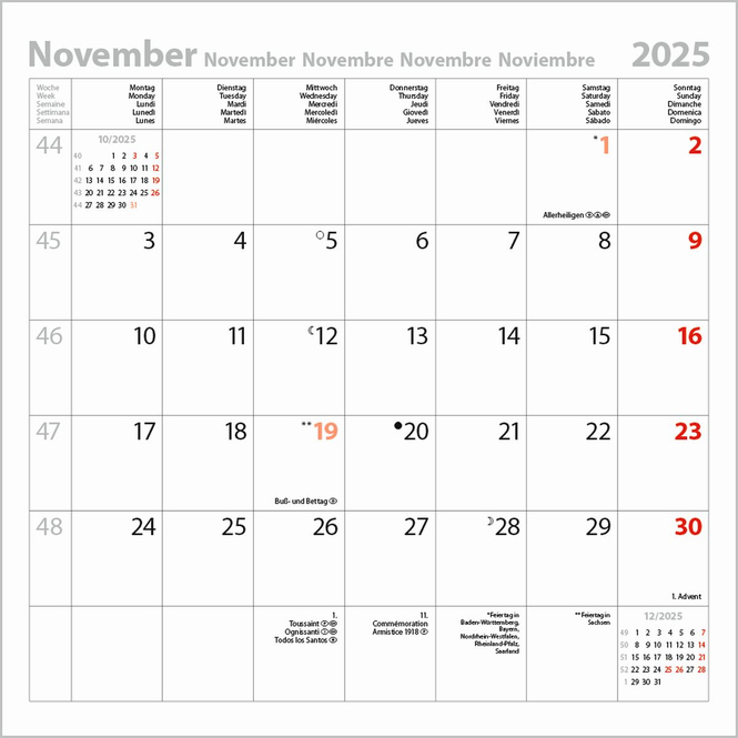 Wandkalender - 2025 - Vanlife