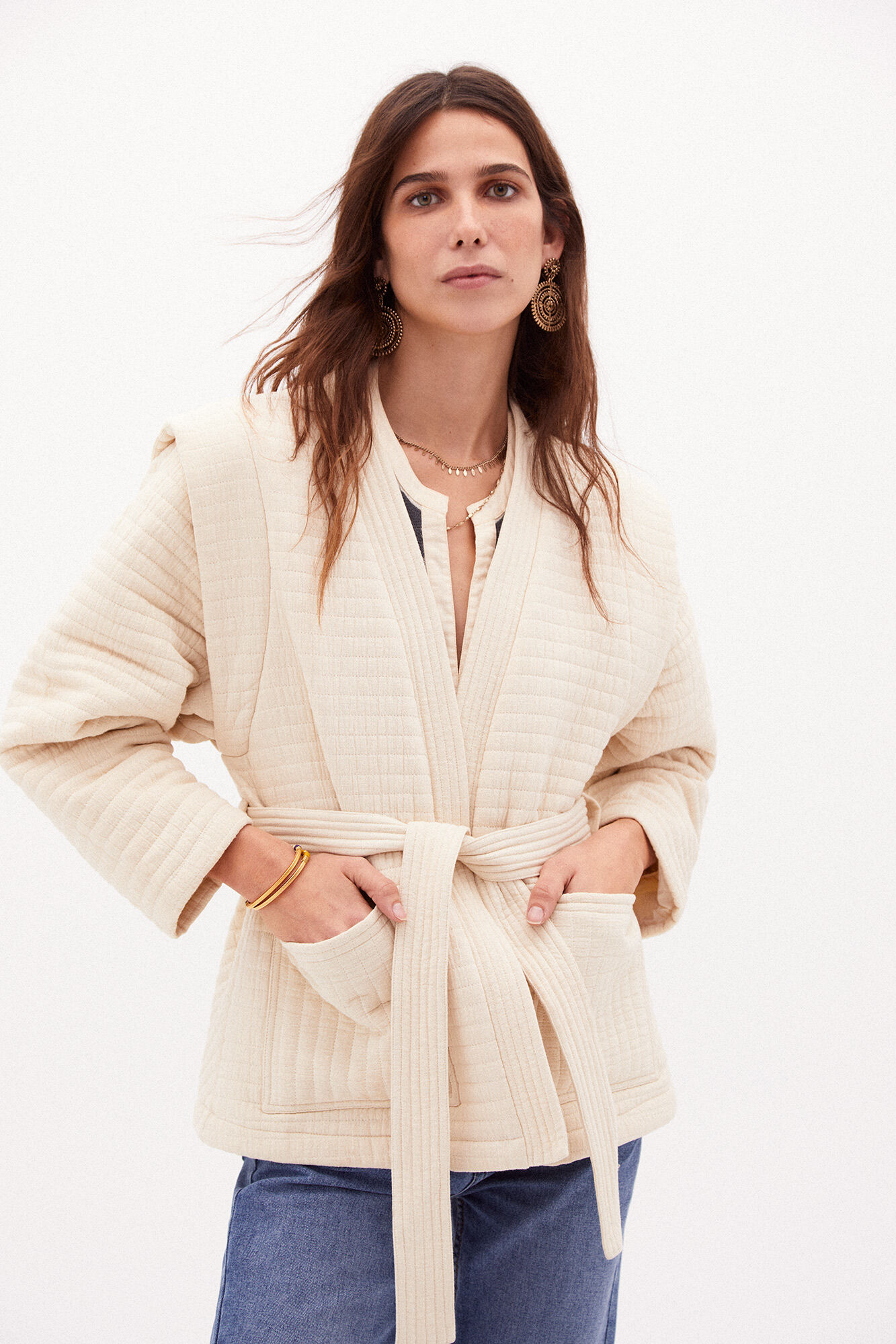 Jaqueta Natalia Cotton - Bege