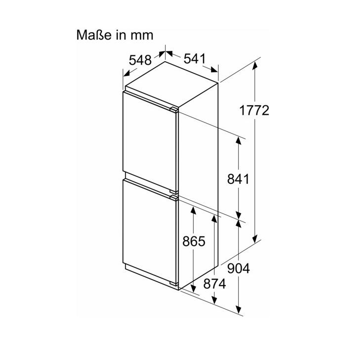 Siemens Einbau-Kühl-Gefrier-Kombination iQ100 KI85NNFF0