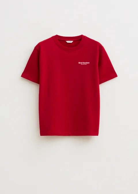 T-shirt met print los angeles rood (ROO)