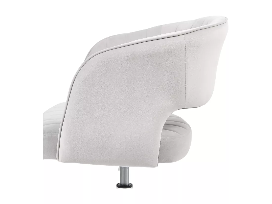 Chaise de bureau KATONAH Velours Gris clair