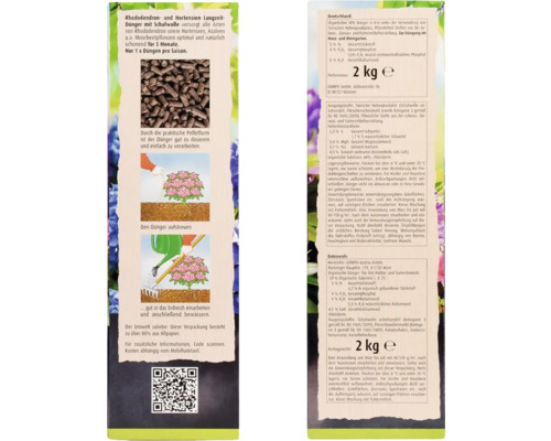 COMPO BIO langzaamwerkende meststof voor rododendrons en hortensia's met schapenwol, 100% natuurlijke ingrediënten, 2 kg, 5 maanden langdurig effect