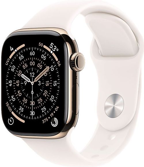 Apple Watch Series 11 - Titanium Case - Light Blush Sport Band - 42mm - Smartwatch - Goud