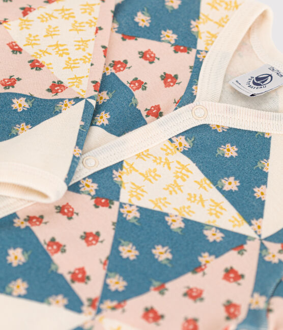 Pyjama bébé sans pieds patchwork en coton