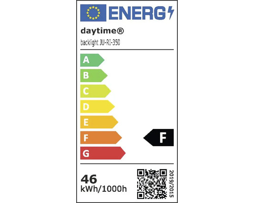 LED-achtergrondverlichting RIO 350, verlichte aquariumachtergrond, achtergrondverlichting, aluminium, 46W LED-lamp, 1198 x 518 x 22 mm