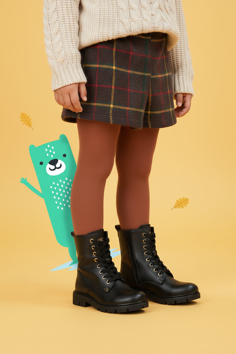 IK-KE Veterboots Zwart Meisjes