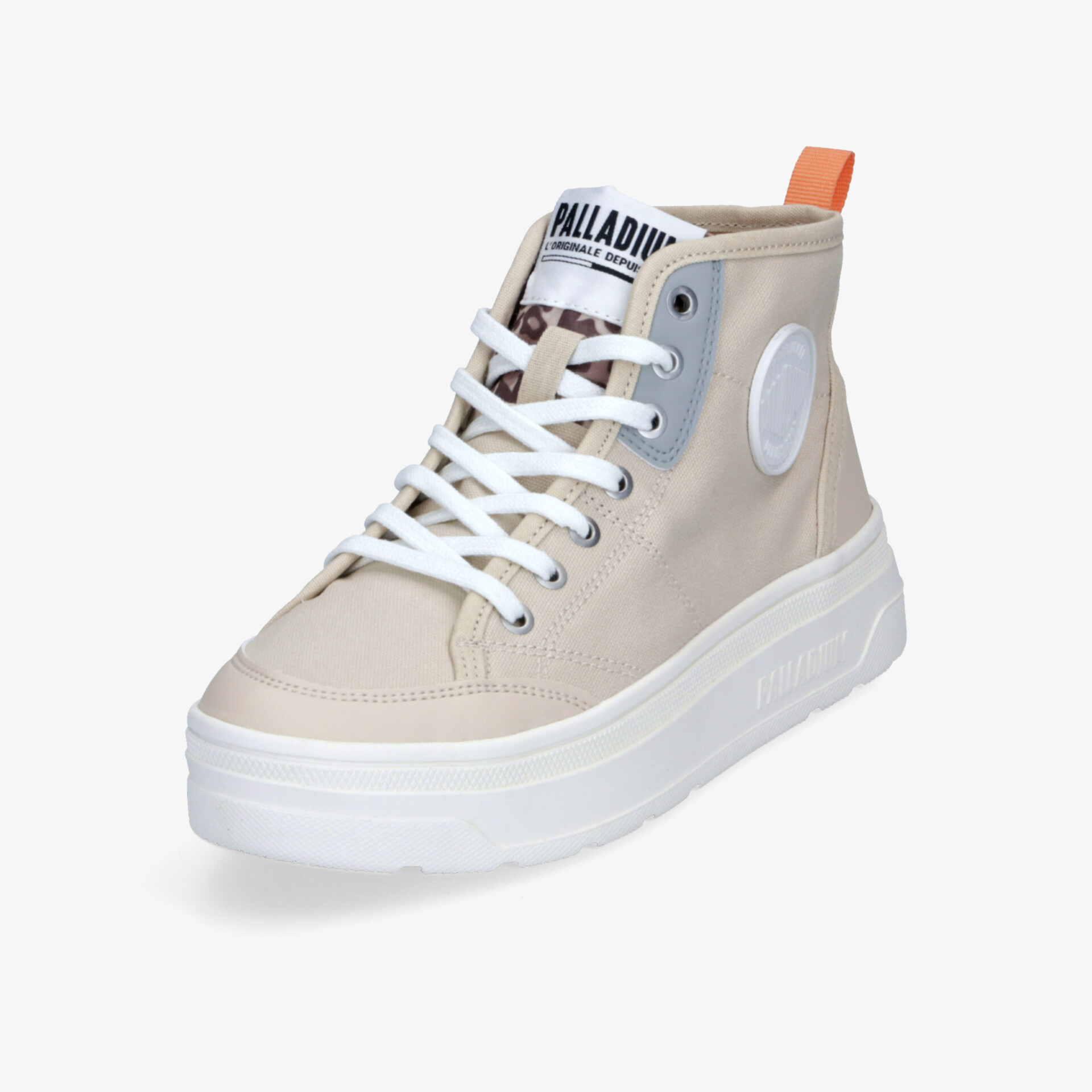 PALLADIUM Pallasphalt Mid Damen Plateau Sneaker beige