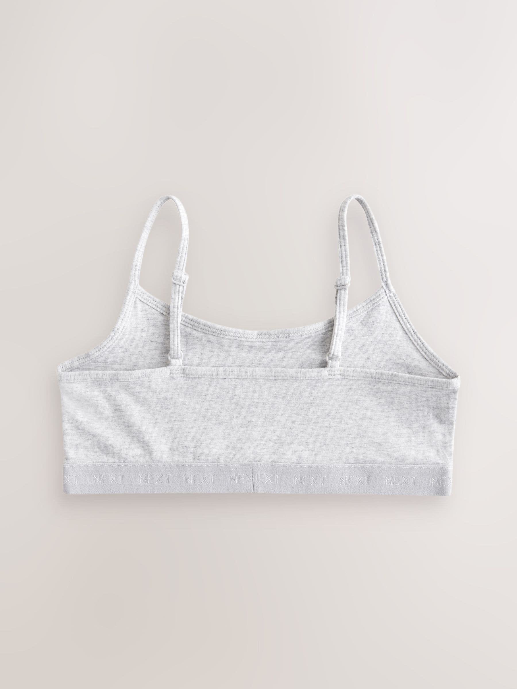 Zwart/wit/grijs - Set van 3 crop tops met bandjes (5 - 16 jr)