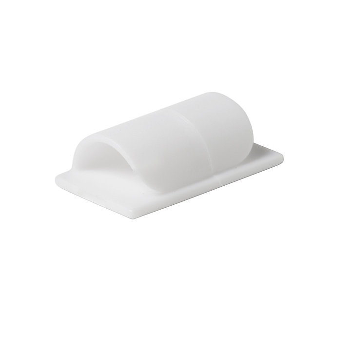 4 embases de rangement de câble Diall 5 mm blanc