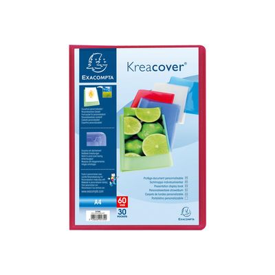 Exacompta Kreacover - Porte vues personnalisable - 100 vues - A4 - disponible dans différentes couleurs