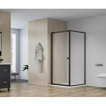 Atlantic Roan Douchewand en -deur 90x90x190cm Zwart