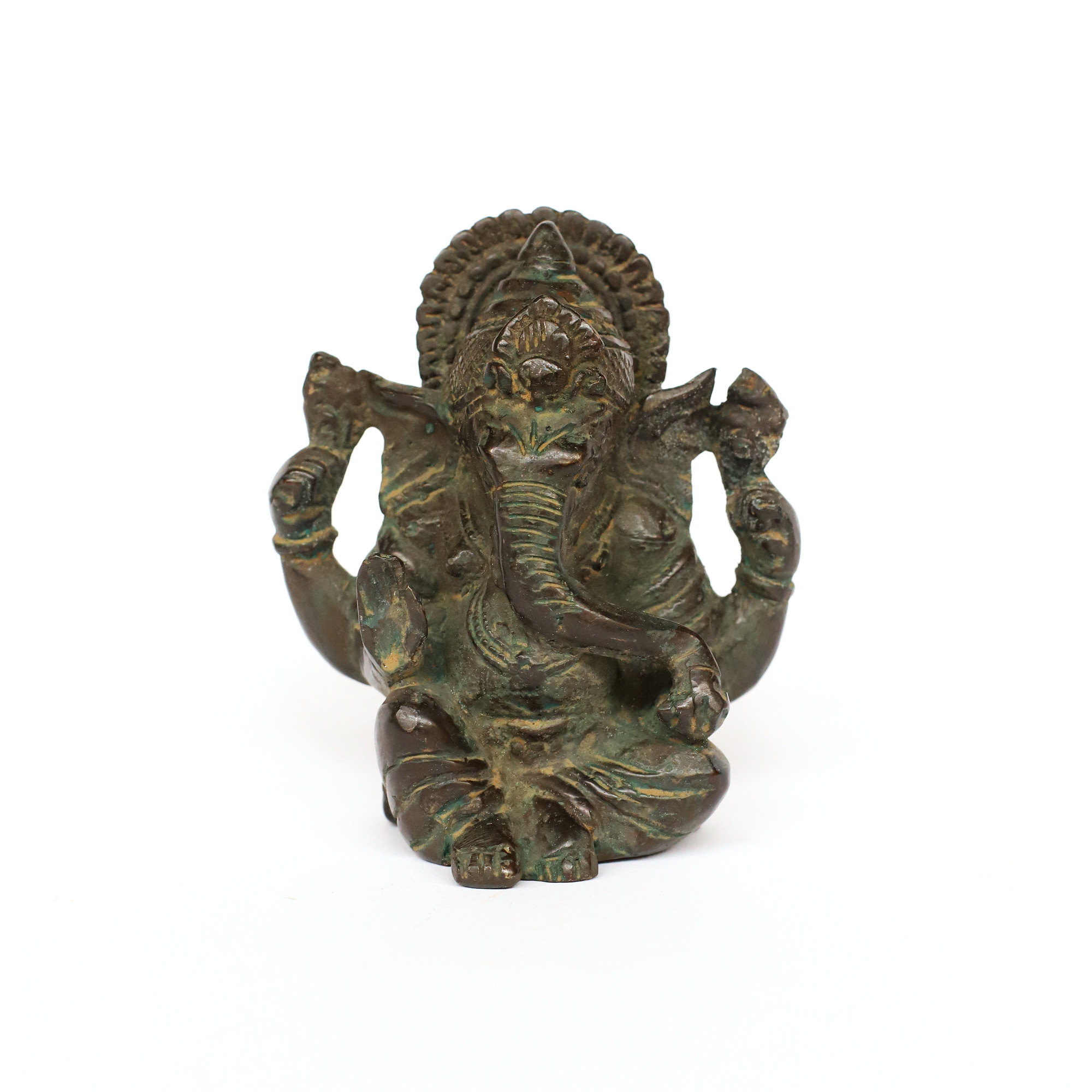 Bronze-Statuette 'Ganesha', H 11 cm, B 9,5 cm, L 6 cm von fischer's lagerhaus