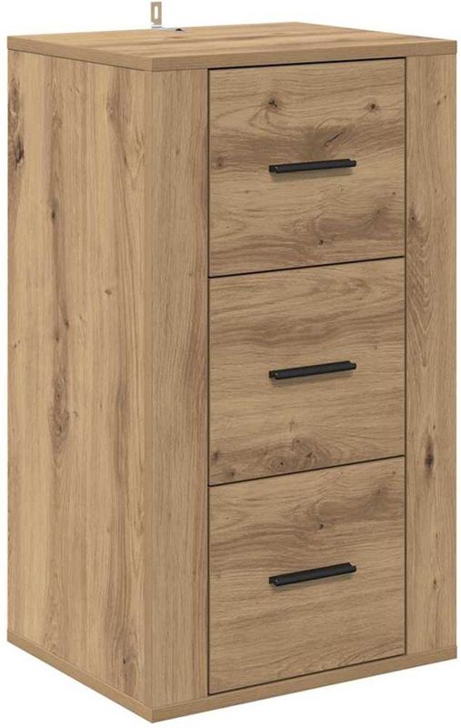 vidaXL - Dressoir - Eikenkleurig - 40 x 33 x 70 cm - Bewerkt Hout