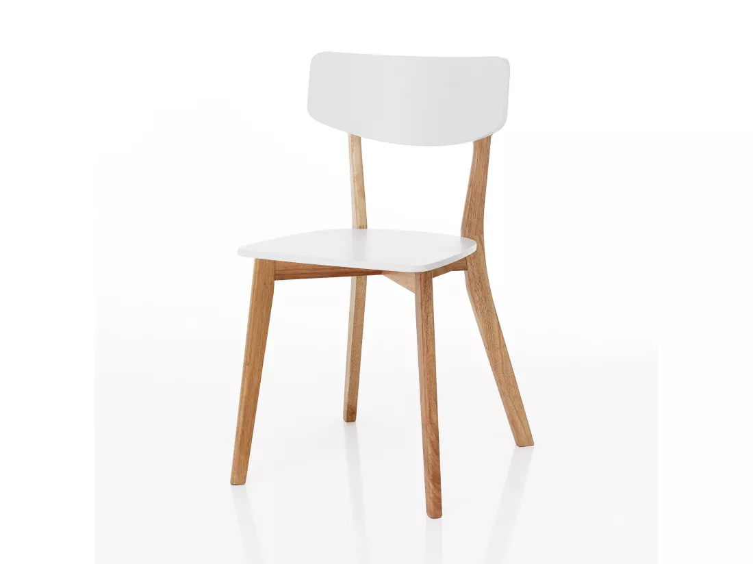 Lot de 2 chaises TOKYO WHITE / WOOD