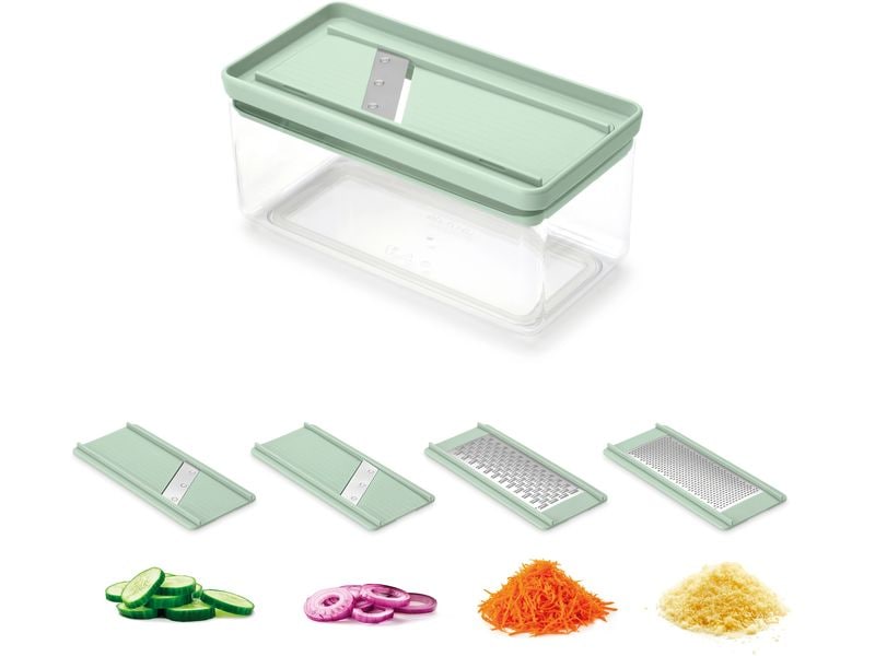 Brabantia Handreibe Tasty  5-telig, Grün/Transparent Hobel und Reibeset