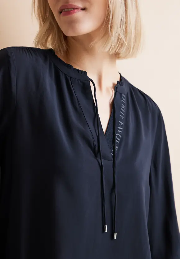 Viskose Bluse - deep blue