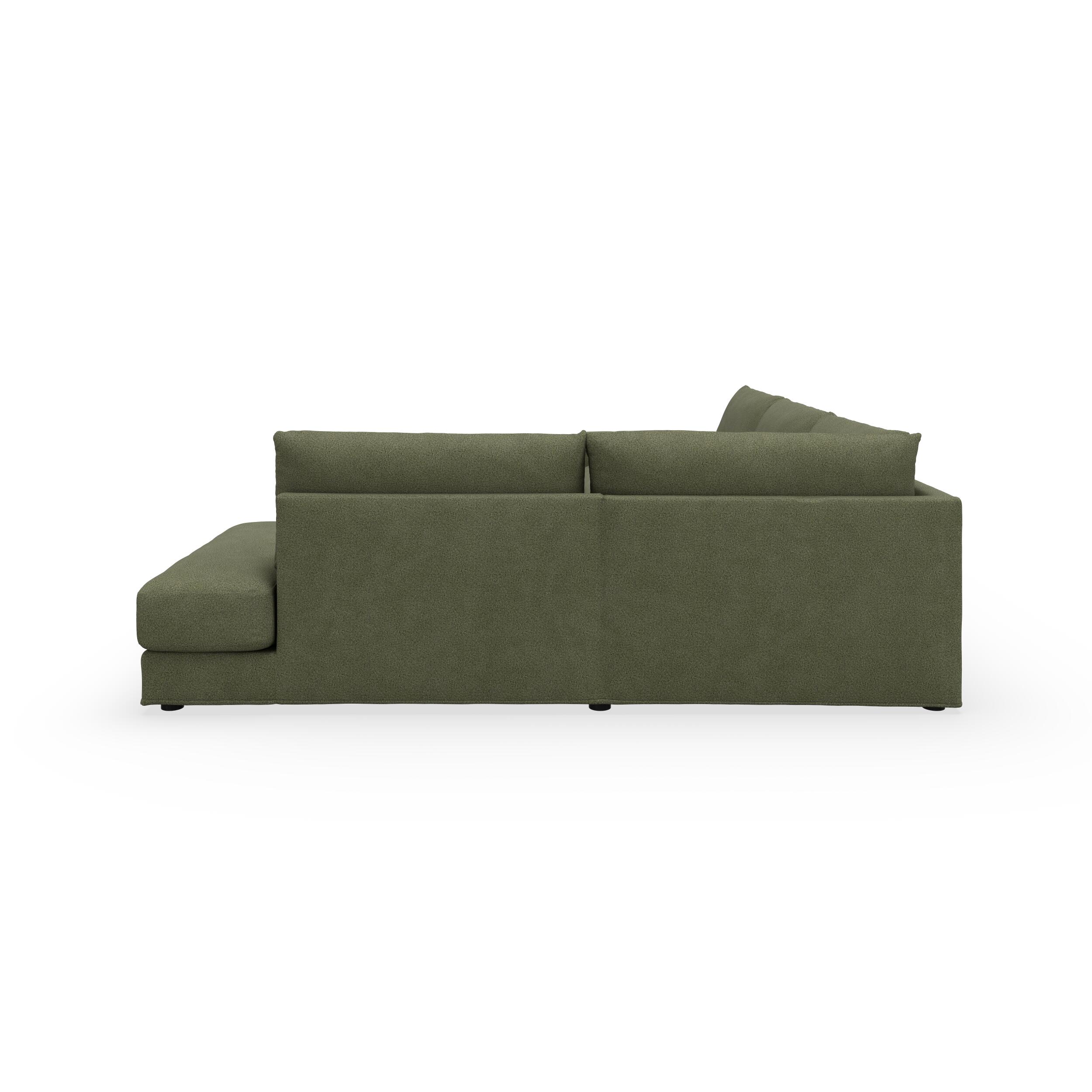 Norsberg højrevendt hjørnesofa med pufafslutning