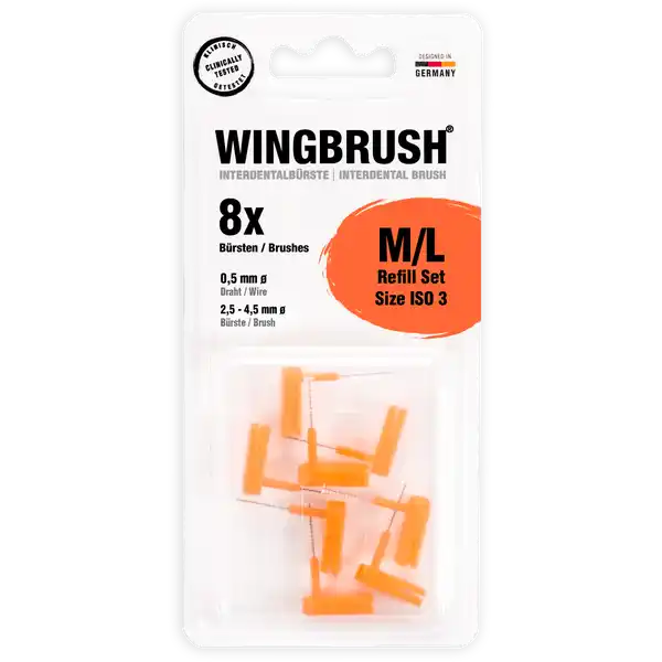 8er Set Interdentalbürste REFILL Gr. M / L