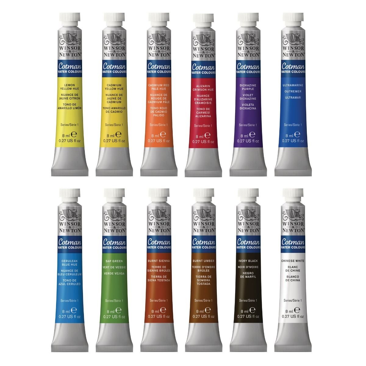 Winsor & Newton Cotman Watercolour Paint Set : 12x8ml