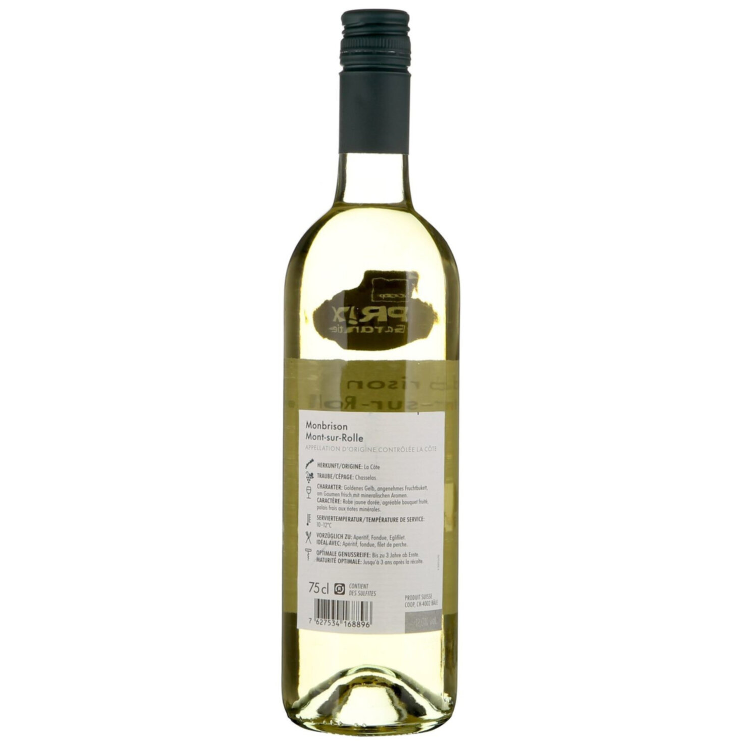 Prix Garantie La Côte AOC Mont-sur-Rolle Monbrison -75cl