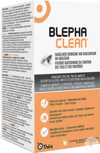 Blephaclean Compresse Stérile Imprégnée Yeux 30 Pièces