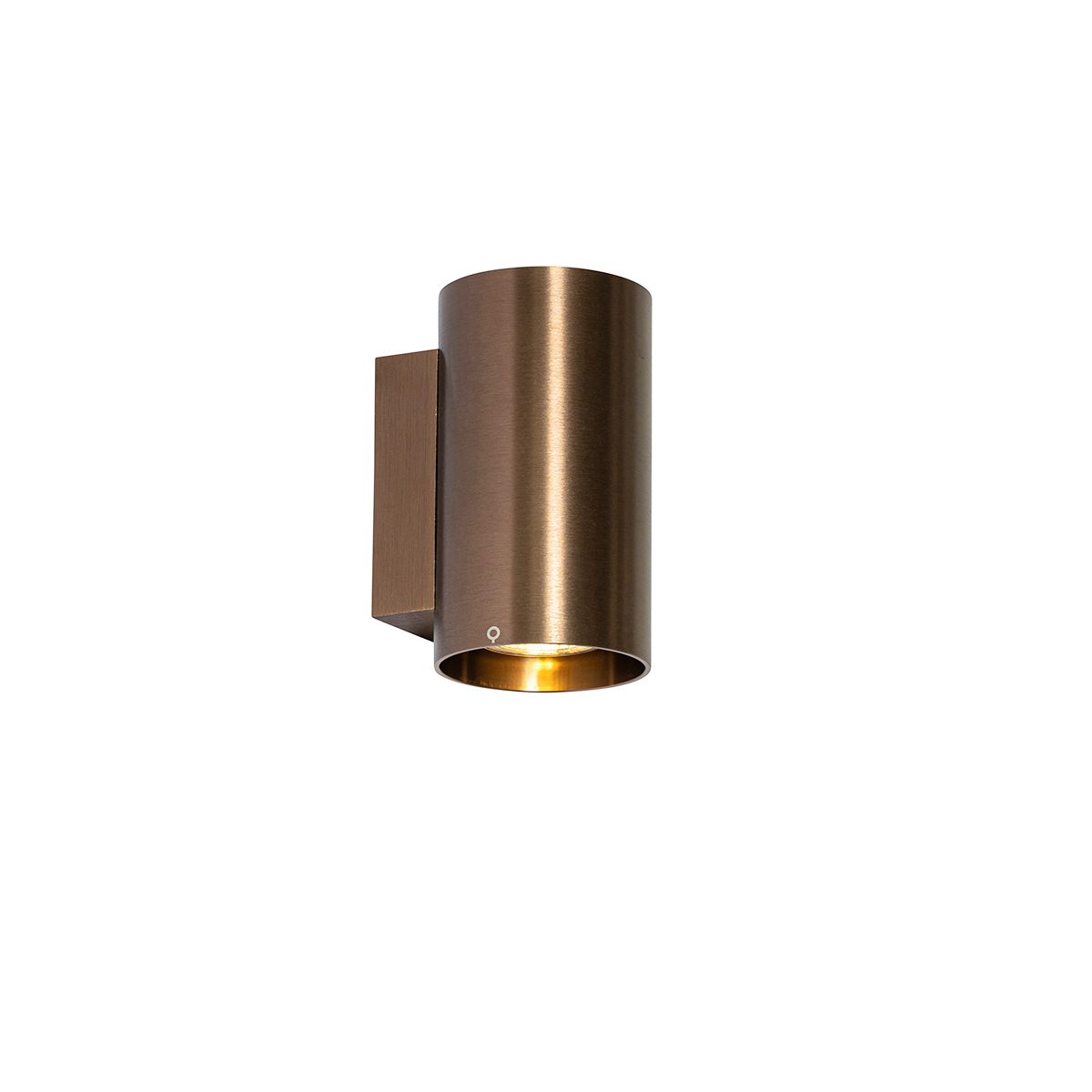 Moderne wandlamp donkerbrons rond 2-lichts - Sandy