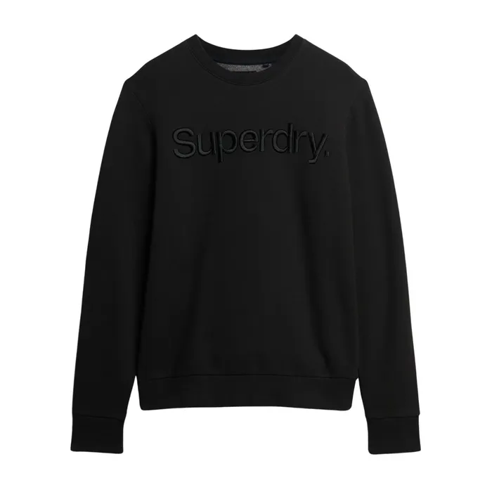 Superdry Tonal Embroidered Logo Crew Sweater Heren