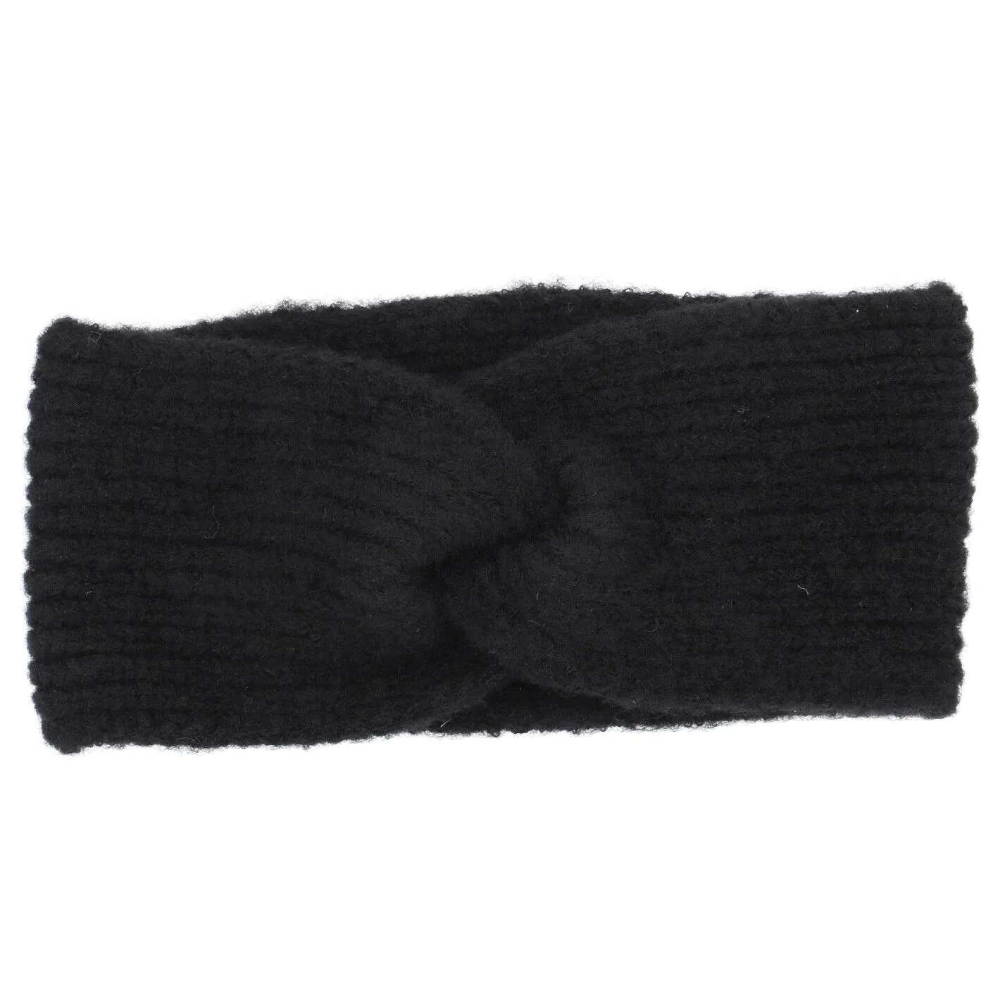 Stirnband Melange mit Knoten, schwarz