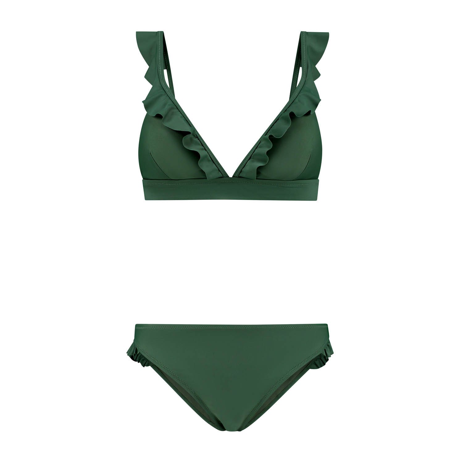 Shiwi  Triangle Bikini With Ruffles