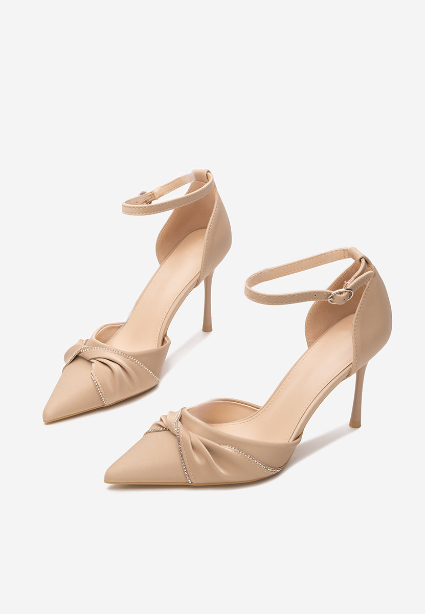 Chaussures à talon fin kaki Shemeka