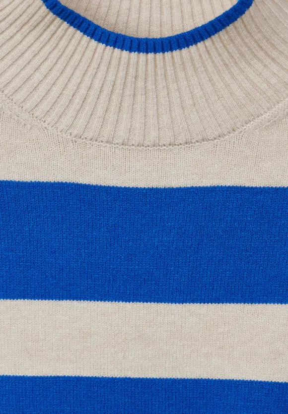 Streifen Strickpullover - fresh intense gentle blue
