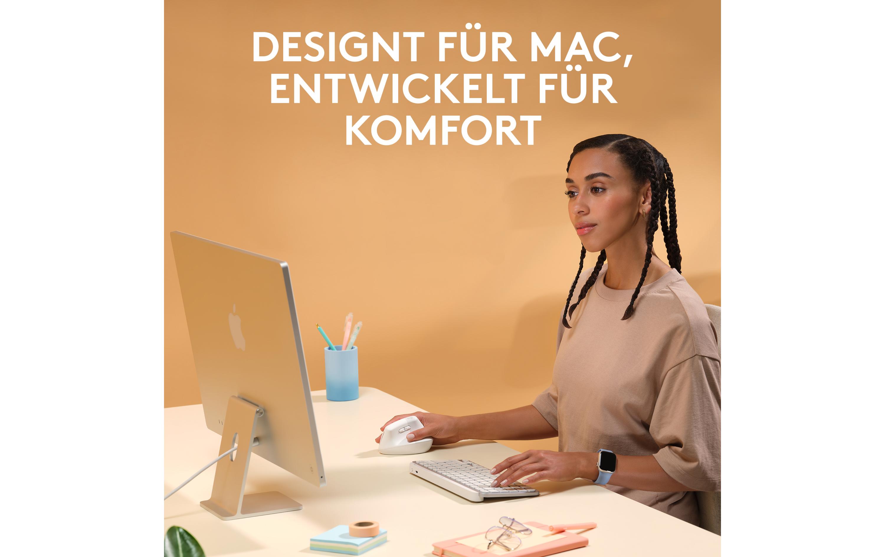 Ergonomische Maus Lift for Mac off-whiteFür Mac optimierte, ergonomische Maus mit vertikalem Design für kleine bis mittelgrosse Hände