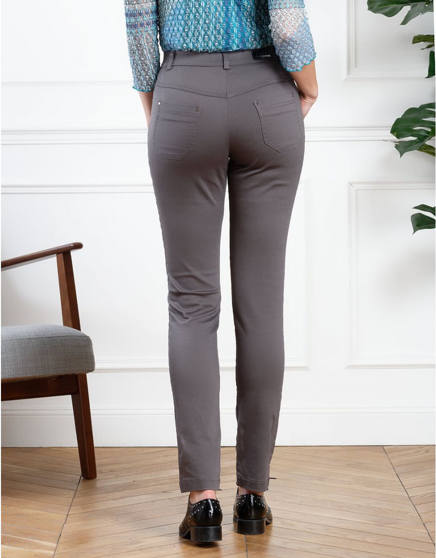 Pantalon stretch gris