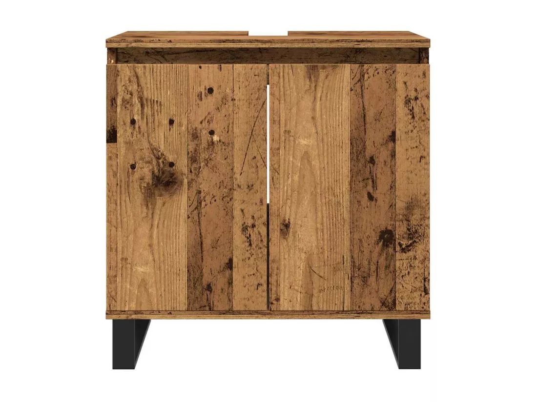 Armoire de salle de bain vieux bois 58x33x60 cm bois ingénierie