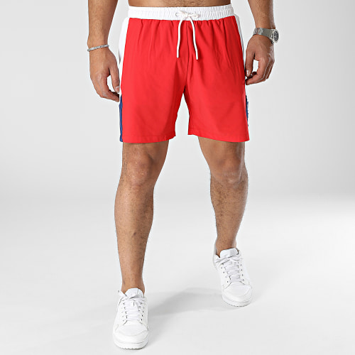 Short De Bain A Bandes Sestu FAM0396 Rouge