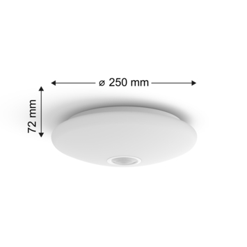 Philips LED plafondlamp Mauve 4x1,5W wit Incl bewegingsmelder