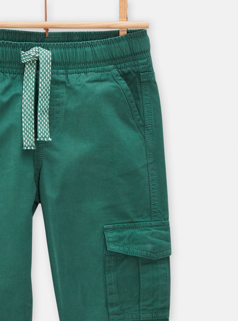 Pantalon vert cargo pour garçon