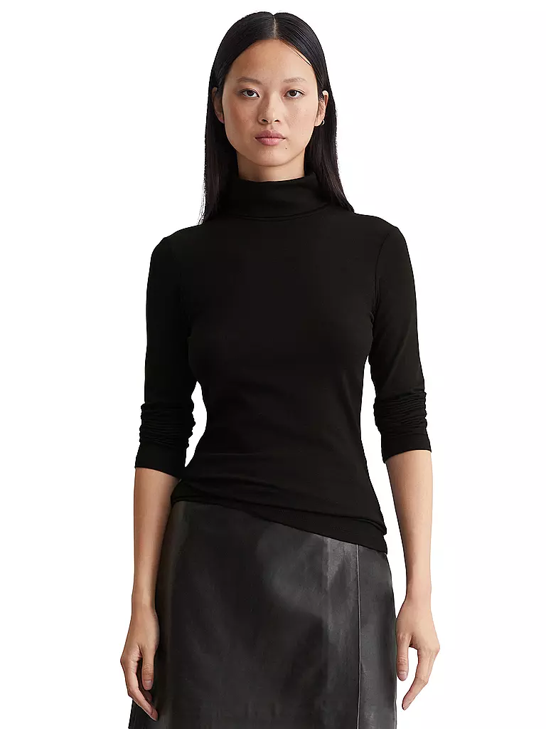MARC O'POLO Rollkragenshirt  schwarz