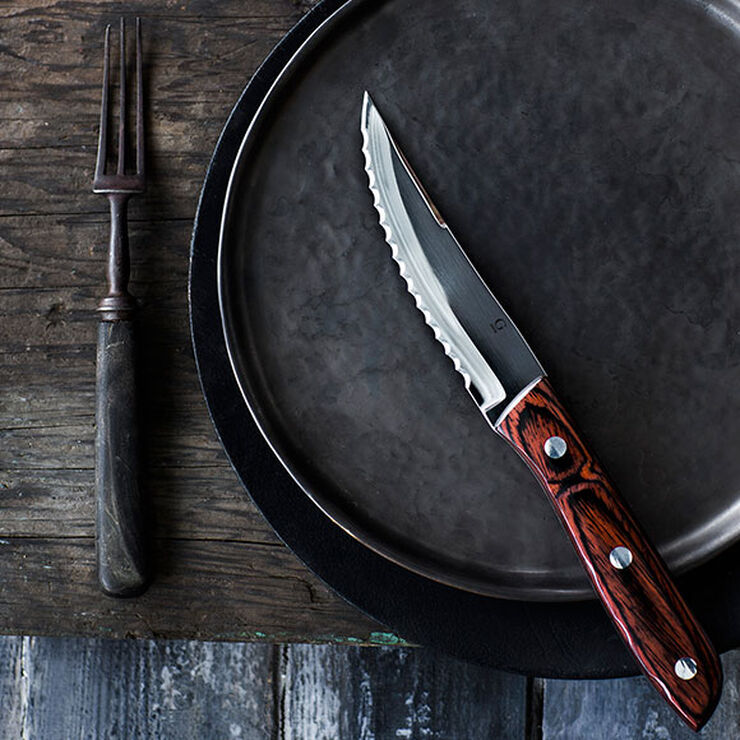 Gense Old Farmer Classic XL grillkniv 4 stk. Brun