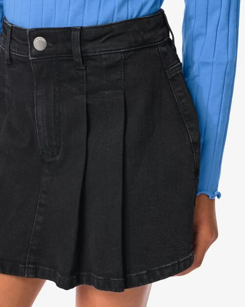 jupe-culotte enfant avec plis noir