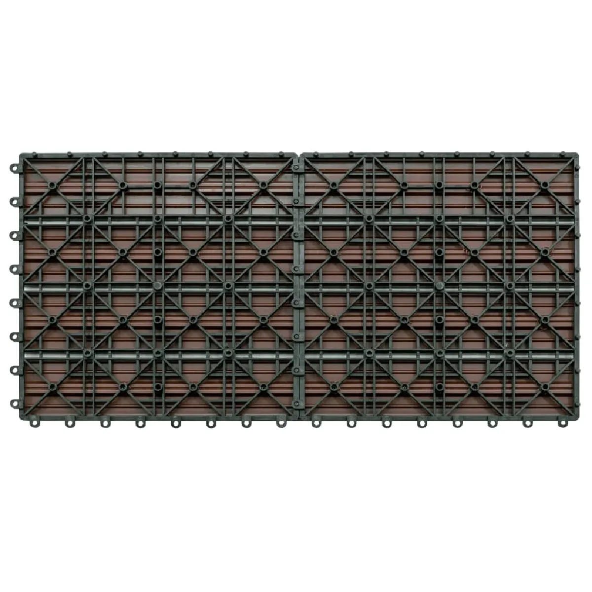 vidaXL Carreaux de terrasse WPC - Marron 1,08 mÂ²