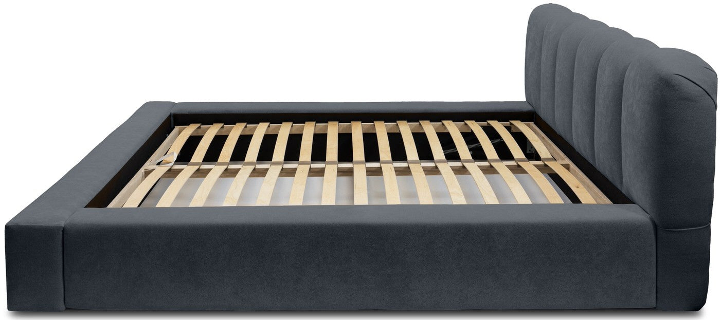 Trae Mobler Dallas 140 x 200 cm Gestoffeerd Bed Donkerblauw