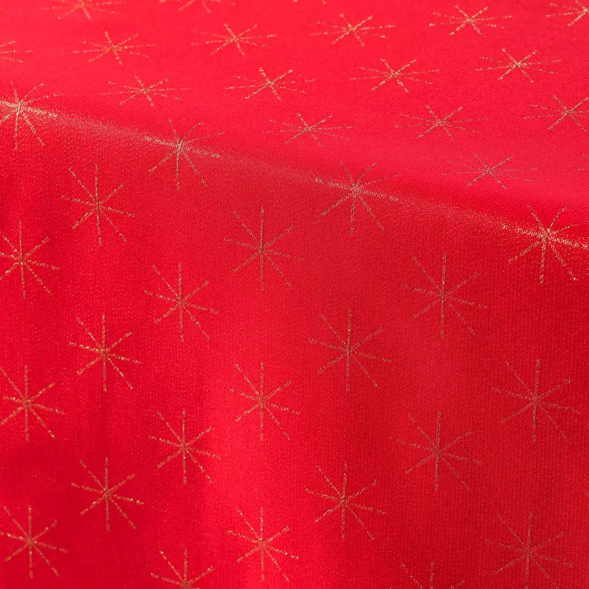 Nappe de Noël rectangulaire (140 x 300 cm) Etoiles Rouge