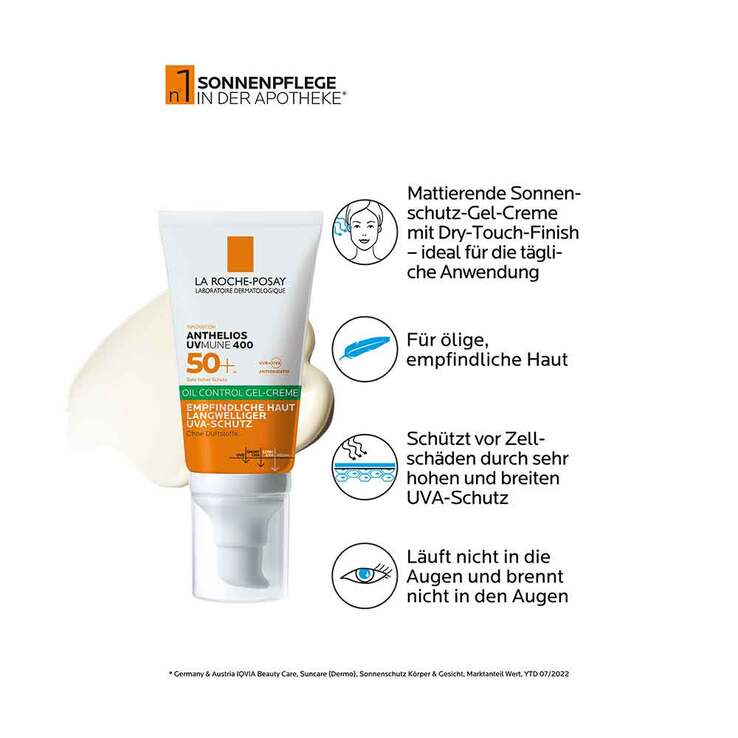 La Roche Posay Anthelios Oil Control Gel-Creme UVMune 400, 50 ml